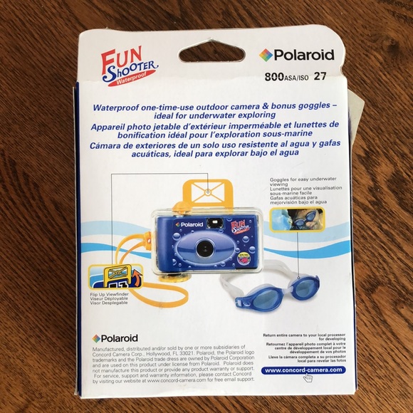 Polaroid Fun Shooter w Bonus Goggles ~ waterproof / disposable Camera - Picture 6 of 11